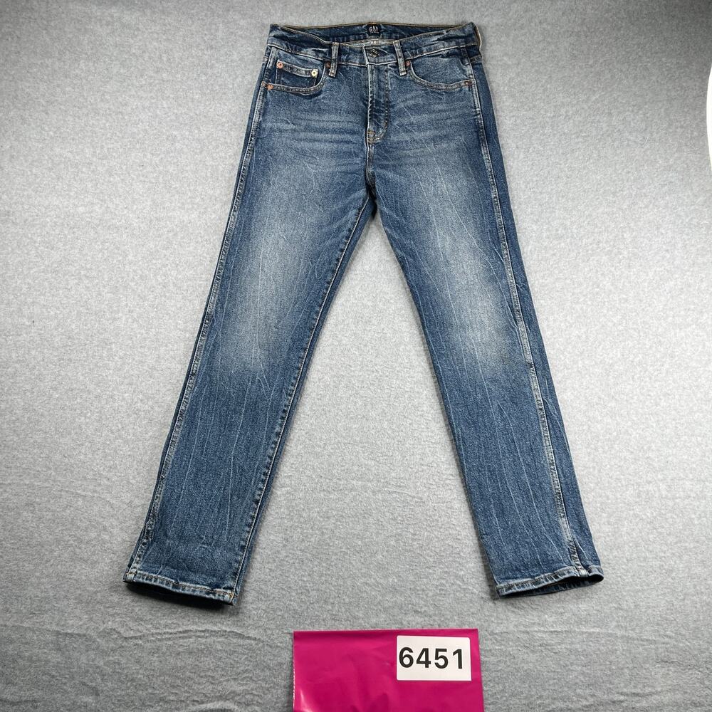 GAP Denim Jeans Womens Size 28 Regular Slim Straight Casual Regular Distressed